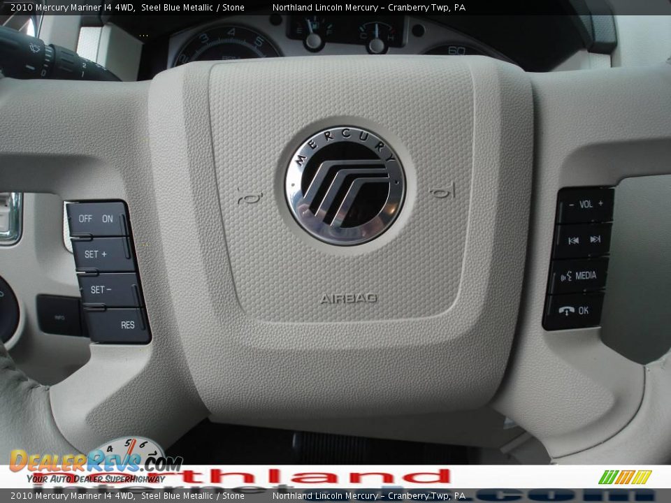 2010 Mercury Mariner I4 4WD Steel Blue Metallic / Stone Photo #19