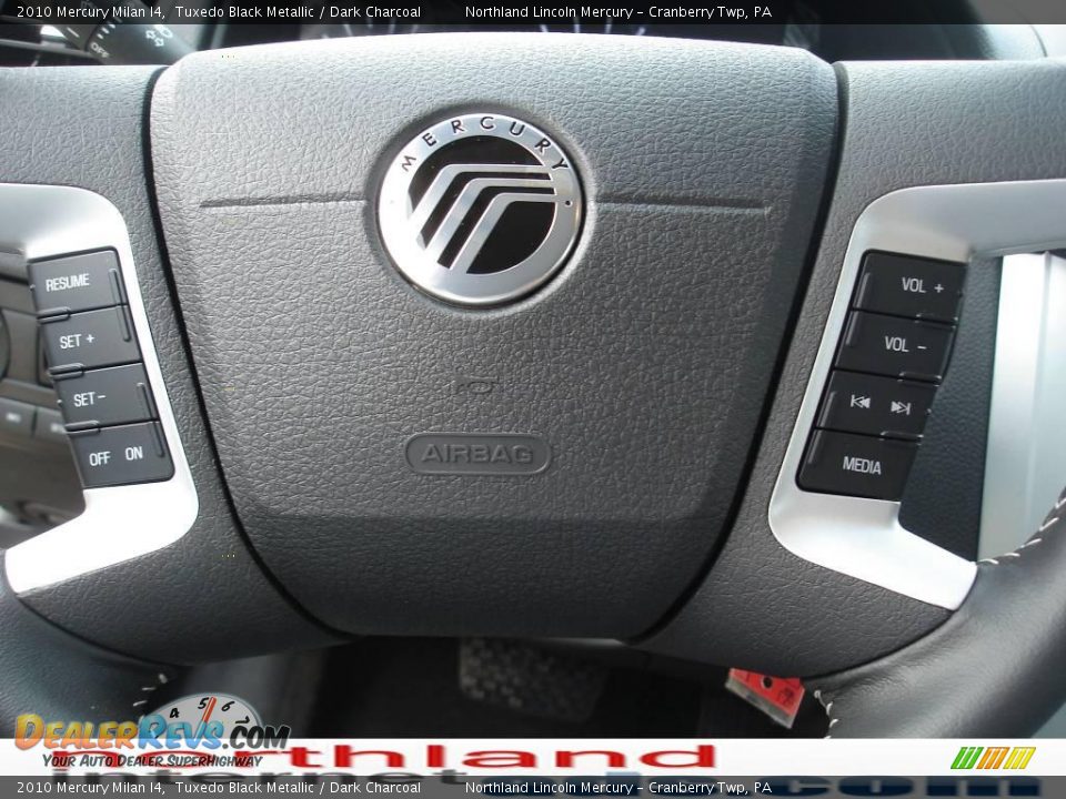 2010 Mercury Milan I4 Tuxedo Black Metallic / Dark Charcoal Photo #19