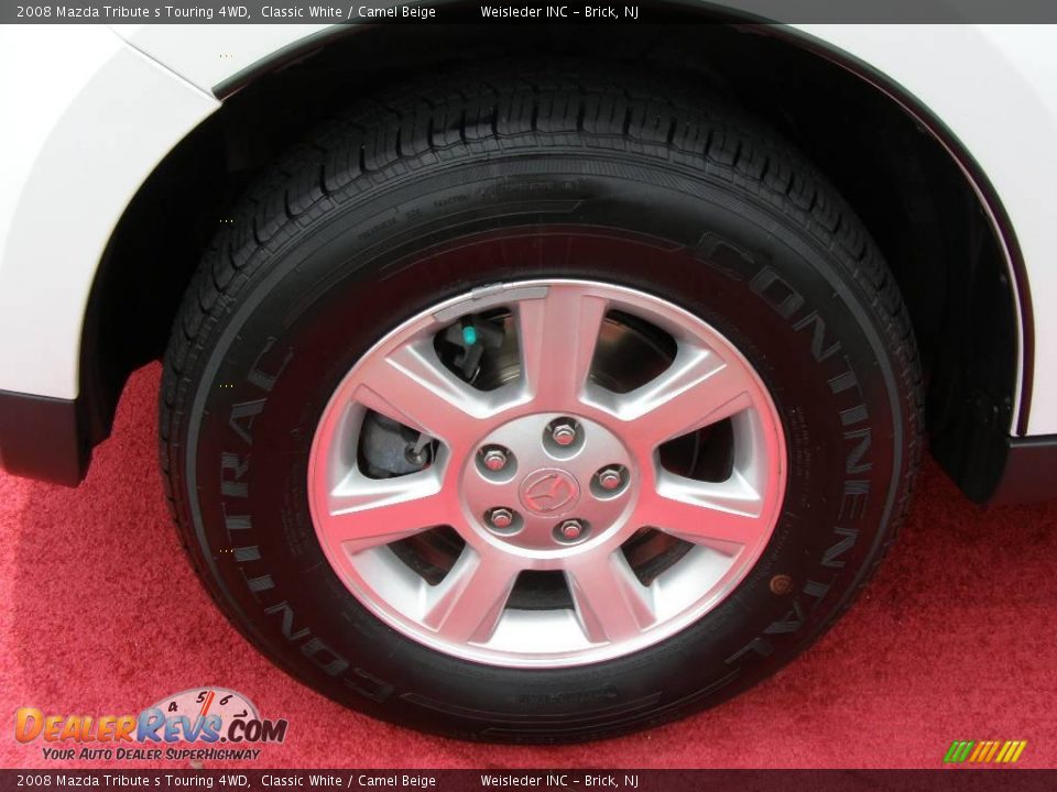 2008 Mazda Tribute s Touring 4WD Classic White / Camel Beige Photo #9