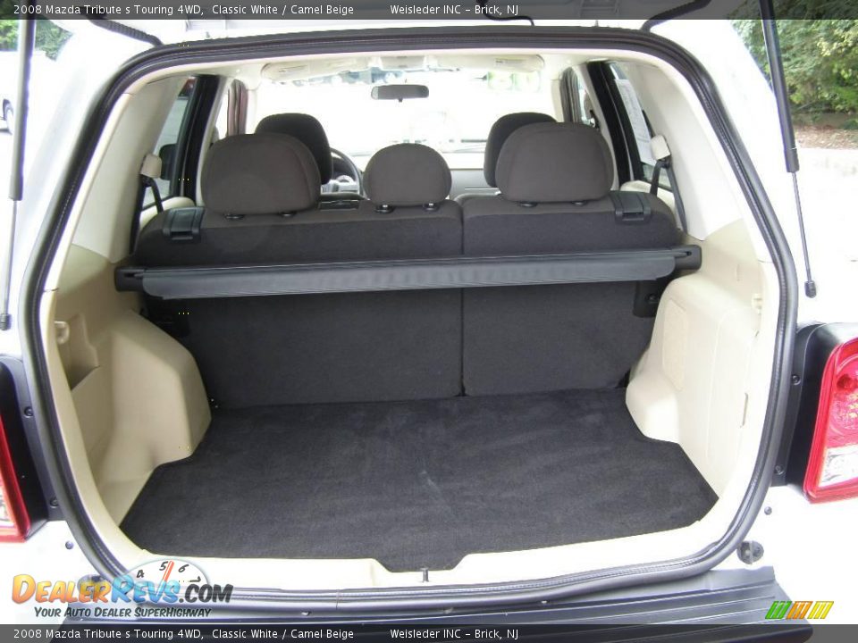 2008 Mazda Tribute s Touring 4WD Classic White / Camel Beige Photo #11