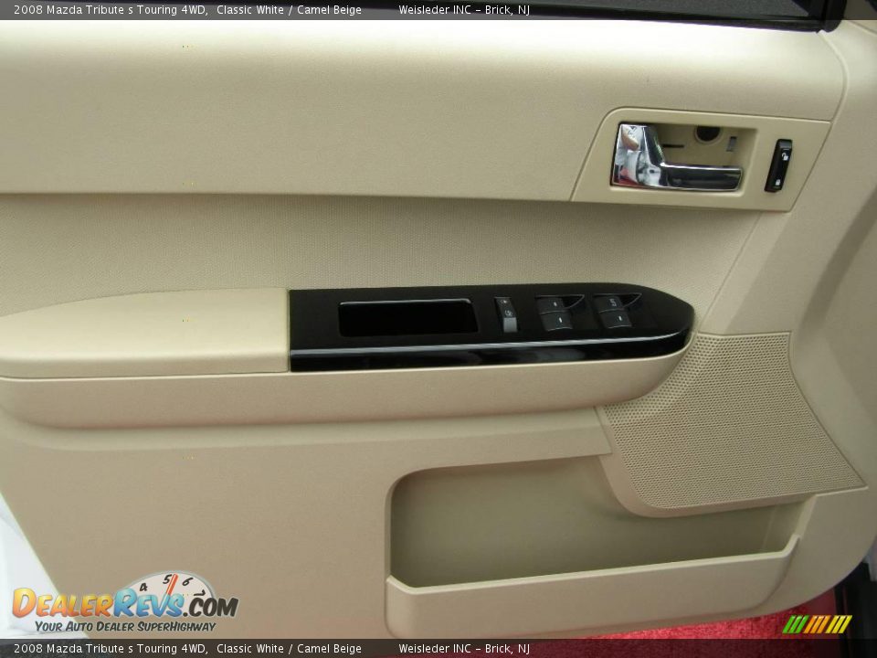 2008 Mazda Tribute s Touring 4WD Classic White / Camel Beige Photo #13