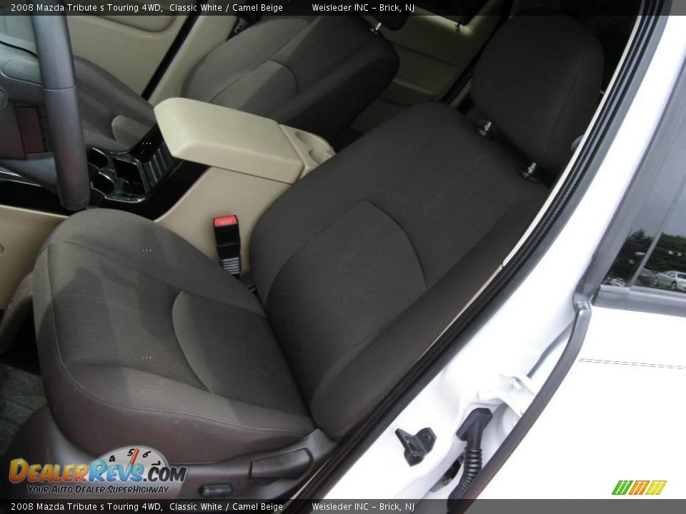 2008 Mazda Tribute s Touring 4WD Classic White / Camel Beige Photo #15