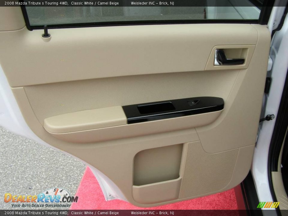 2008 Mazda Tribute s Touring 4WD Classic White / Camel Beige Photo #18
