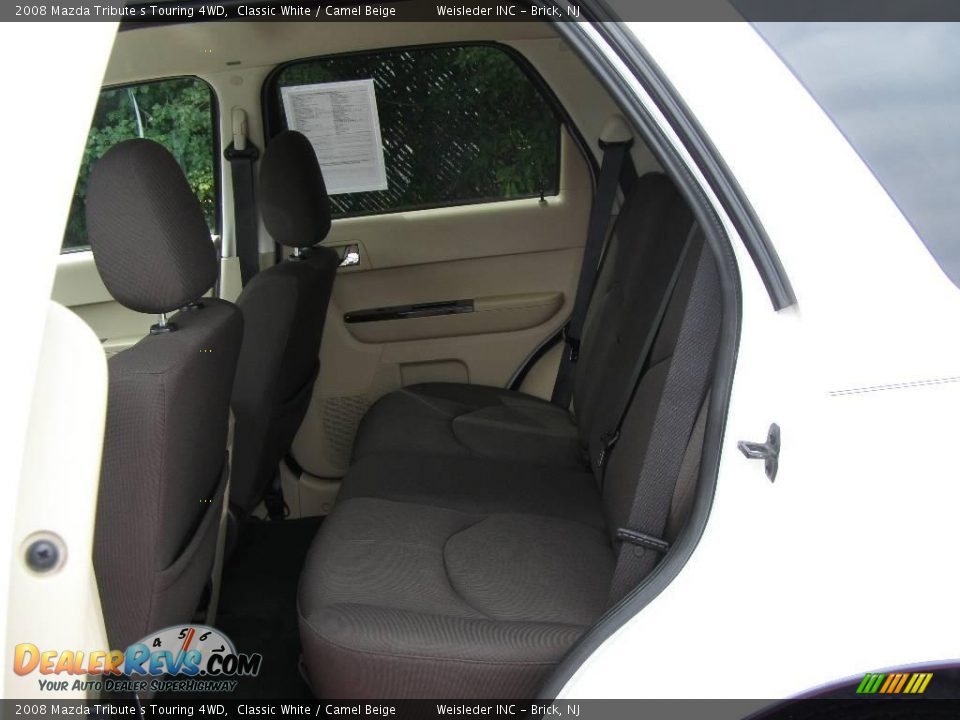 2008 Mazda Tribute s Touring 4WD Classic White / Camel Beige Photo #19