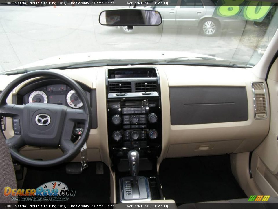 2008 Mazda Tribute s Touring 4WD Classic White / Camel Beige Photo #20
