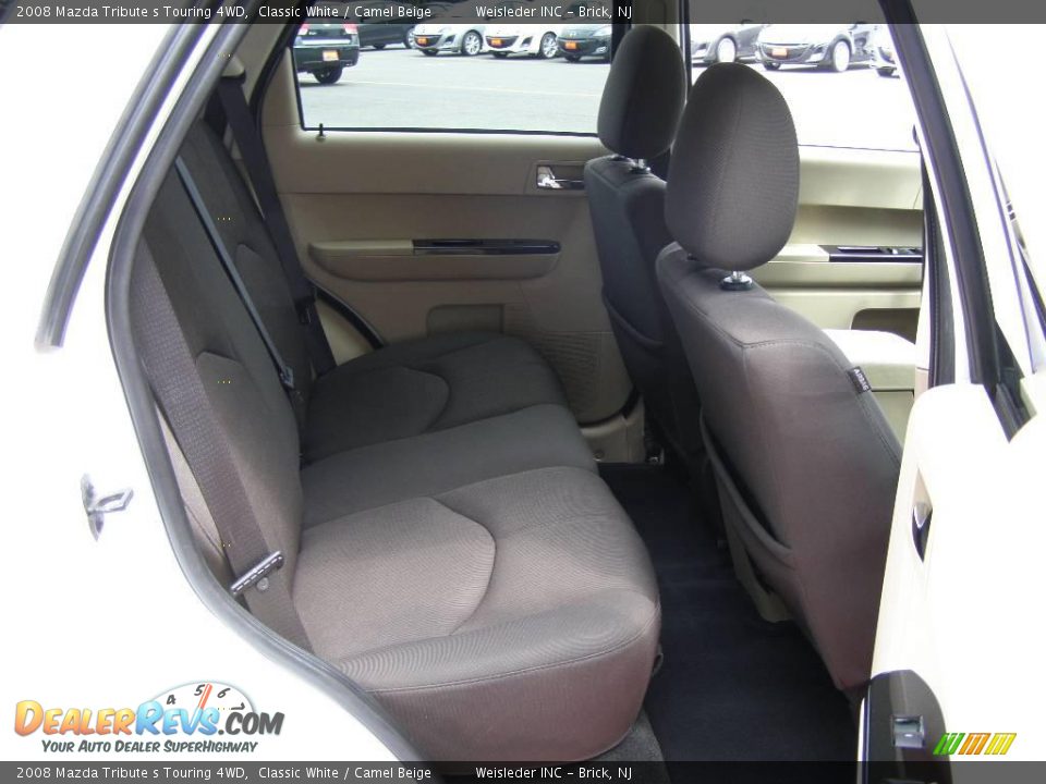 2008 Mazda Tribute s Touring 4WD Classic White / Camel Beige Photo #21