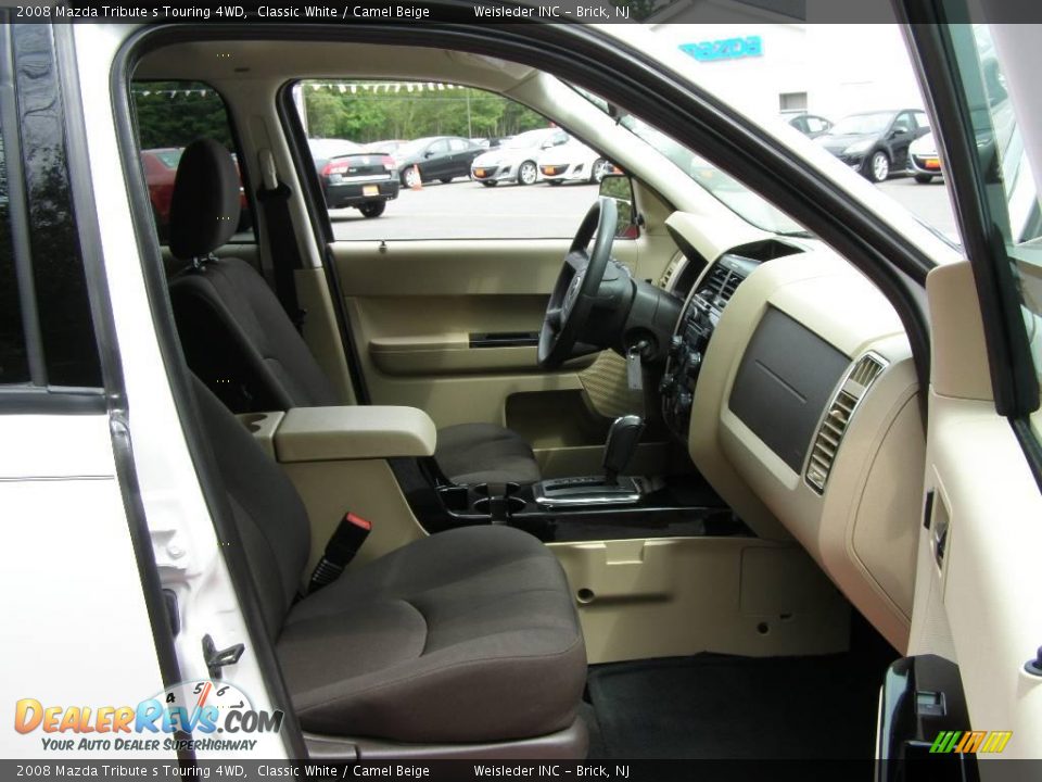 2008 Mazda Tribute s Touring 4WD Classic White / Camel Beige Photo #23