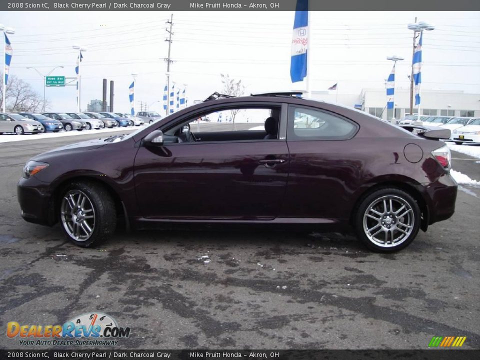 2008 Scion tC Black Cherry Pearl / Dark Charcoal Gray Photo #2