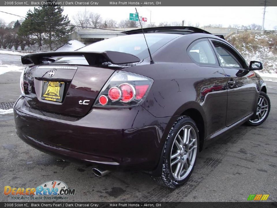 2008 Scion tC Black Cherry Pearl / Dark Charcoal Gray Photo #5