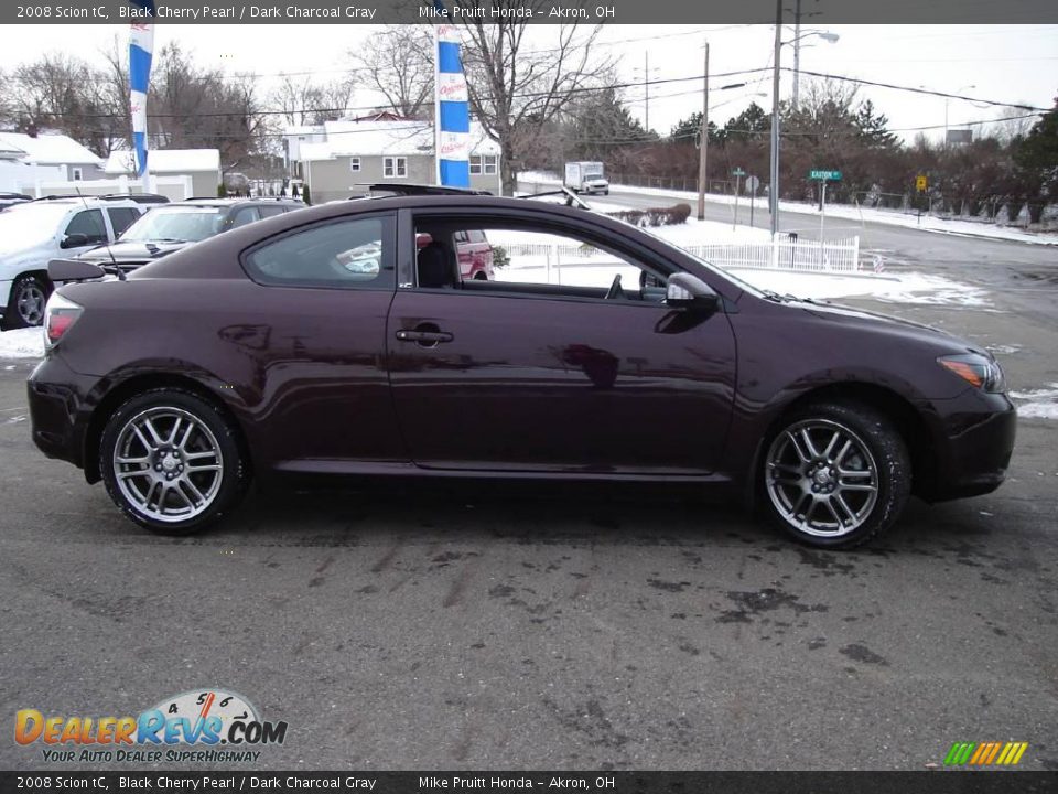 2008 Scion tC Black Cherry Pearl / Dark Charcoal Gray Photo #6