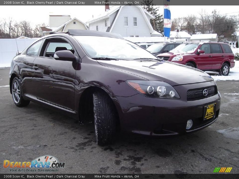 2008 Scion tC Black Cherry Pearl / Dark Charcoal Gray Photo #7