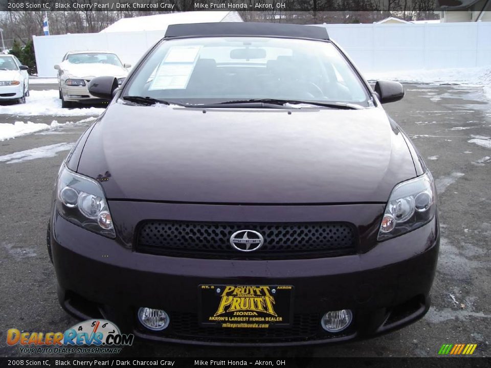 2008 Scion tC Black Cherry Pearl / Dark Charcoal Gray Photo #8