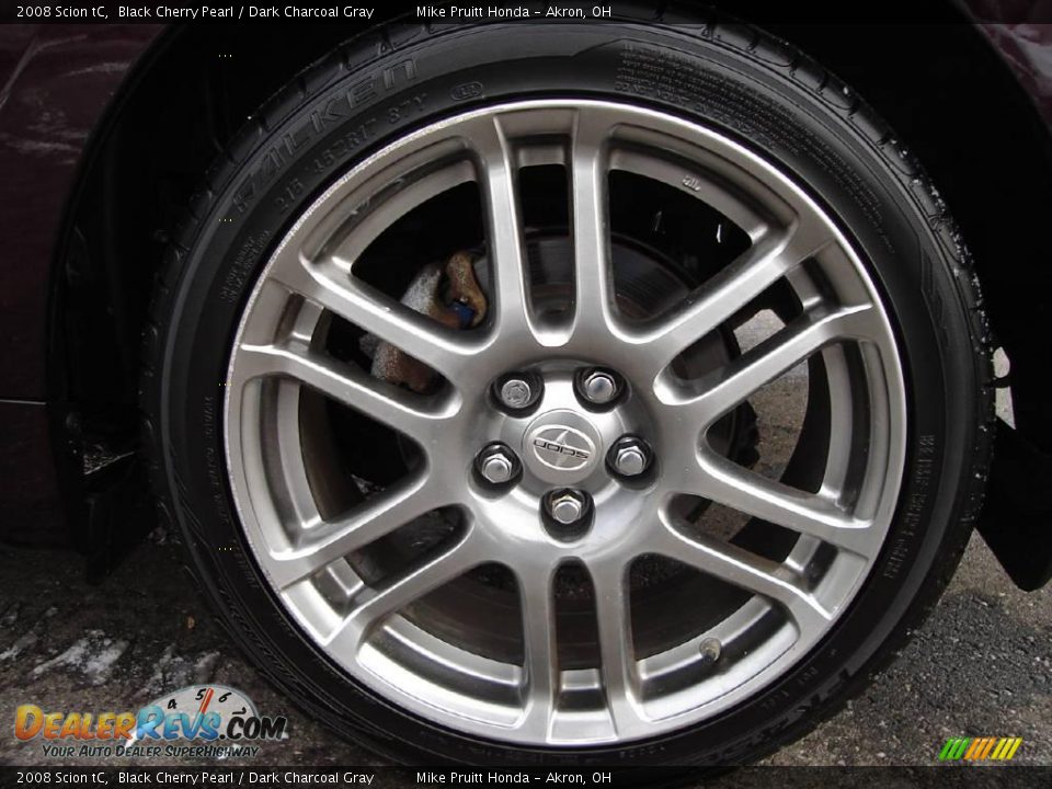 2008 Scion tC Black Cherry Pearl / Dark Charcoal Gray Photo #12