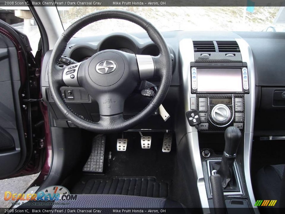 2008 Scion tC Black Cherry Pearl / Dark Charcoal Gray Photo #17