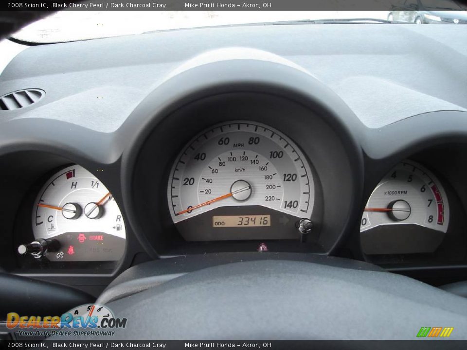 2008 Scion tC Black Cherry Pearl / Dark Charcoal Gray Photo #23