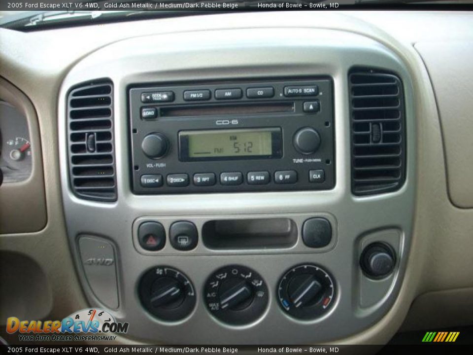 2005 Ford Escape XLT V6 4WD Gold Ash Metallic / Medium/Dark Pebble Beige Photo #13