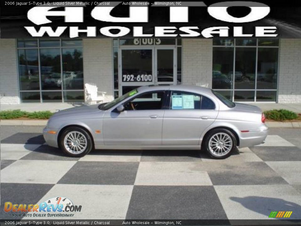 2006 Jaguar S-Type 3.0 Liquid Silver Metallic / Charcoal Photo #1