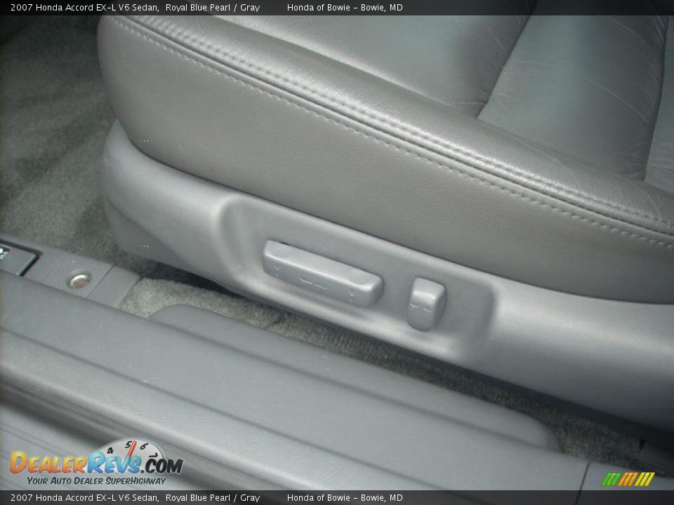 2007 Honda Accord EX-L V6 Sedan Royal Blue Pearl / Gray Photo #12