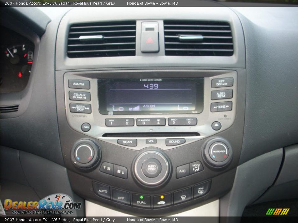 2007 Honda Accord EX-L V6 Sedan Royal Blue Pearl / Gray Photo #14