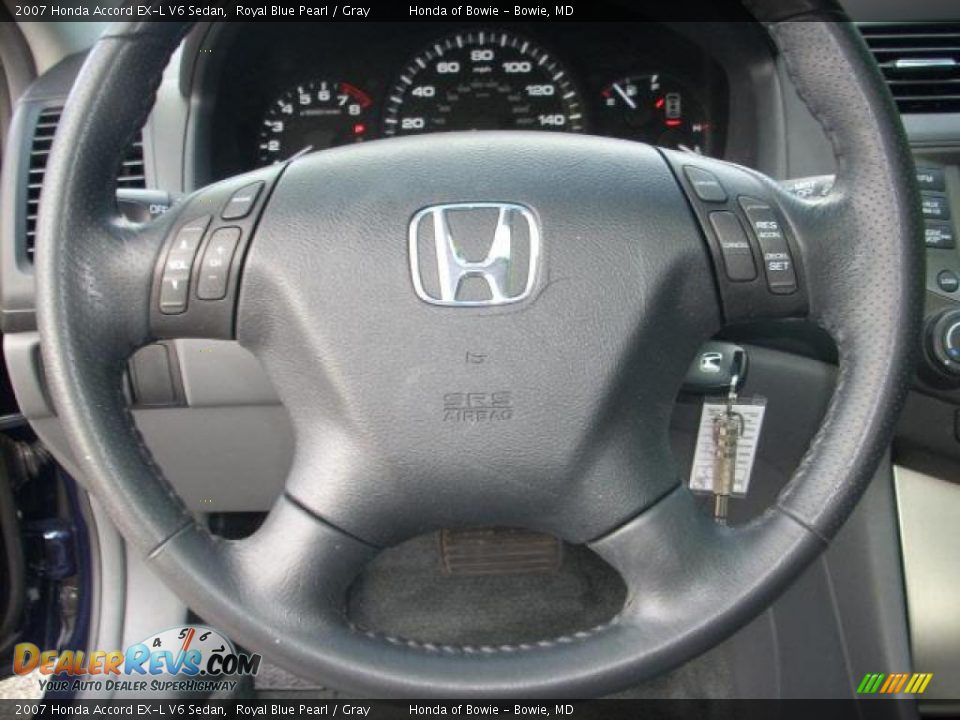 2007 Honda Accord EX-L V6 Sedan Royal Blue Pearl / Gray Photo #17