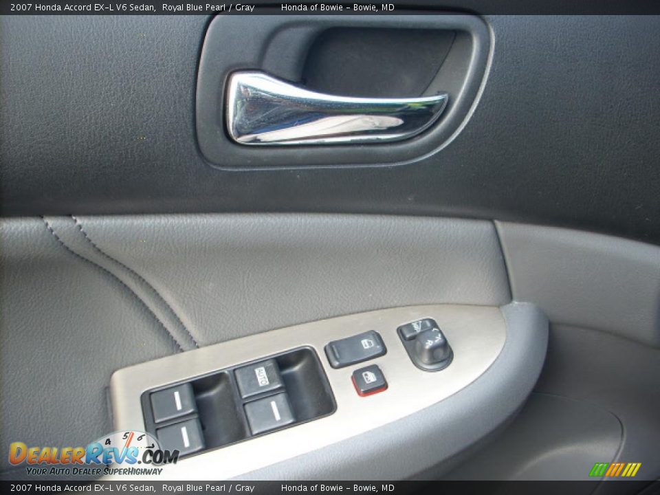 2007 Honda Accord EX-L V6 Sedan Royal Blue Pearl / Gray Photo #18