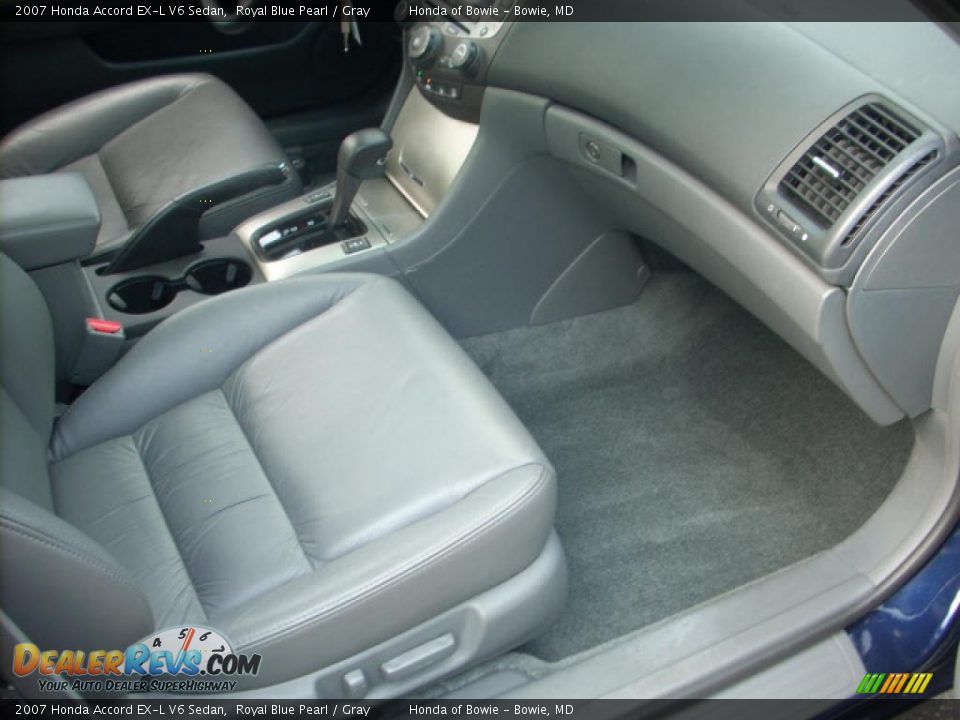 2007 Honda Accord EX-L V6 Sedan Royal Blue Pearl / Gray Photo #19