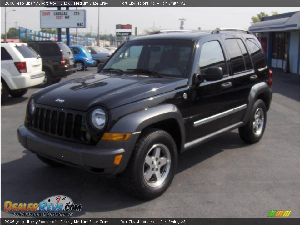2006 Jeep Liberty Sport 4x4 Black / Medium Slate Gray Photo #1