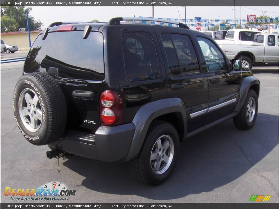 2006 Jeep Liberty Sport 4x4 Black / Medium Slate Gray Photo #3