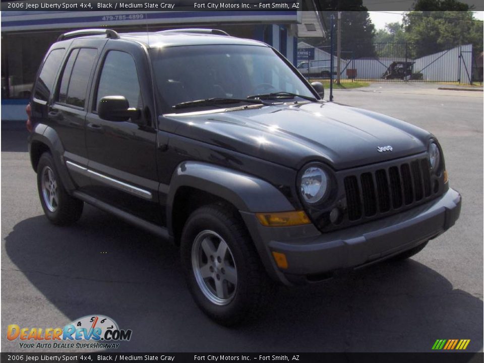 2006 Jeep Liberty Sport 4x4 Black / Medium Slate Gray Photo #4