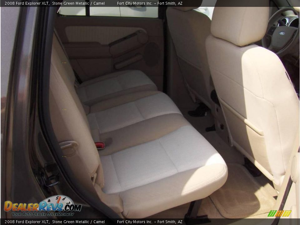 2008 Ford Explorer XLT Stone Green Metallic / Camel Photo #7
