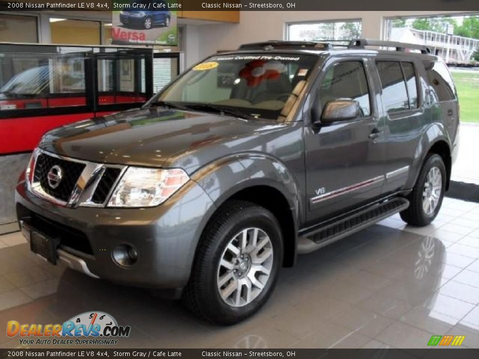 2008 Nissan Pathfinder LE V8 4x4 Storm Gray / Cafe Latte Photo #1