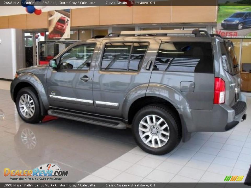 2008 Nissan Pathfinder LE V8 4x4 Storm Gray / Cafe Latte Photo #2