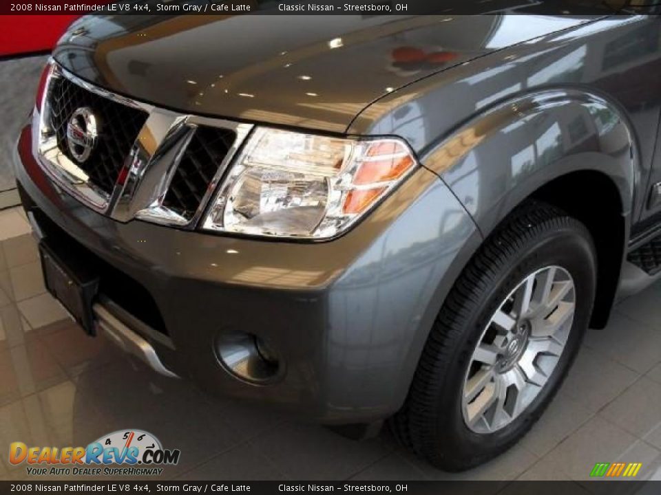 2008 Nissan Pathfinder LE V8 4x4 Storm Gray / Cafe Latte Photo #5