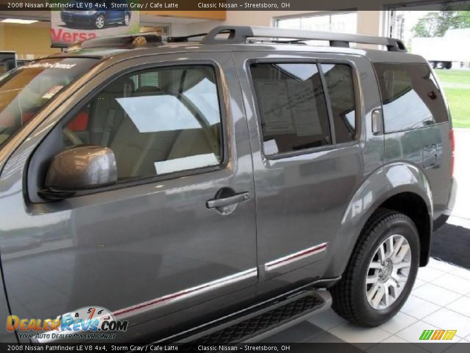 2008 Nissan Pathfinder LE V8 4x4 Storm Gray / Cafe Latte Photo #6