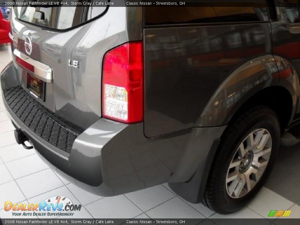 2008 Nissan Pathfinder LE V8 4x4 Storm Gray / Cafe Latte Photo #8