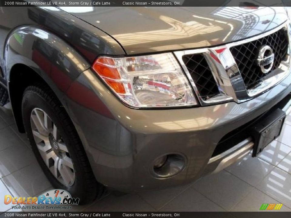 2008 Nissan Pathfinder LE V8 4x4 Storm Gray / Cafe Latte Photo #10