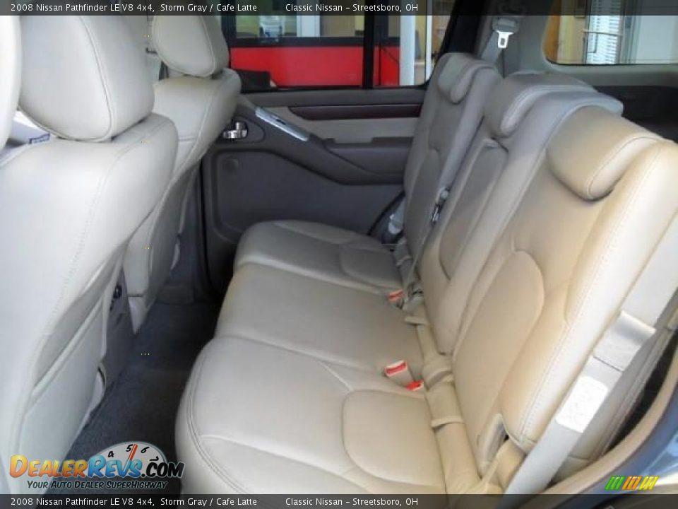 2008 Nissan Pathfinder LE V8 4x4 Storm Gray / Cafe Latte Photo #18