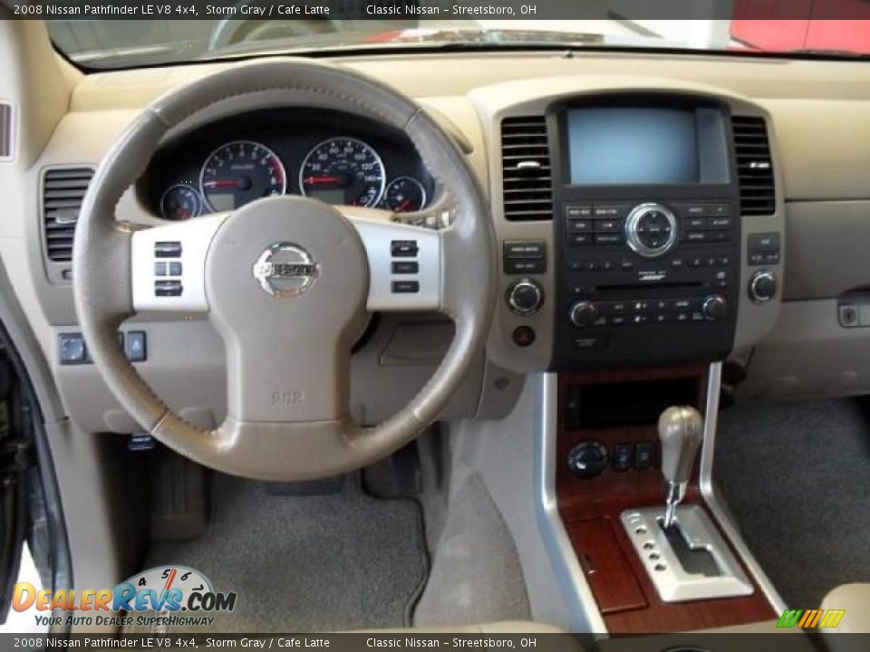 2008 Nissan Pathfinder LE V8 4x4 Storm Gray / Cafe Latte Photo #20