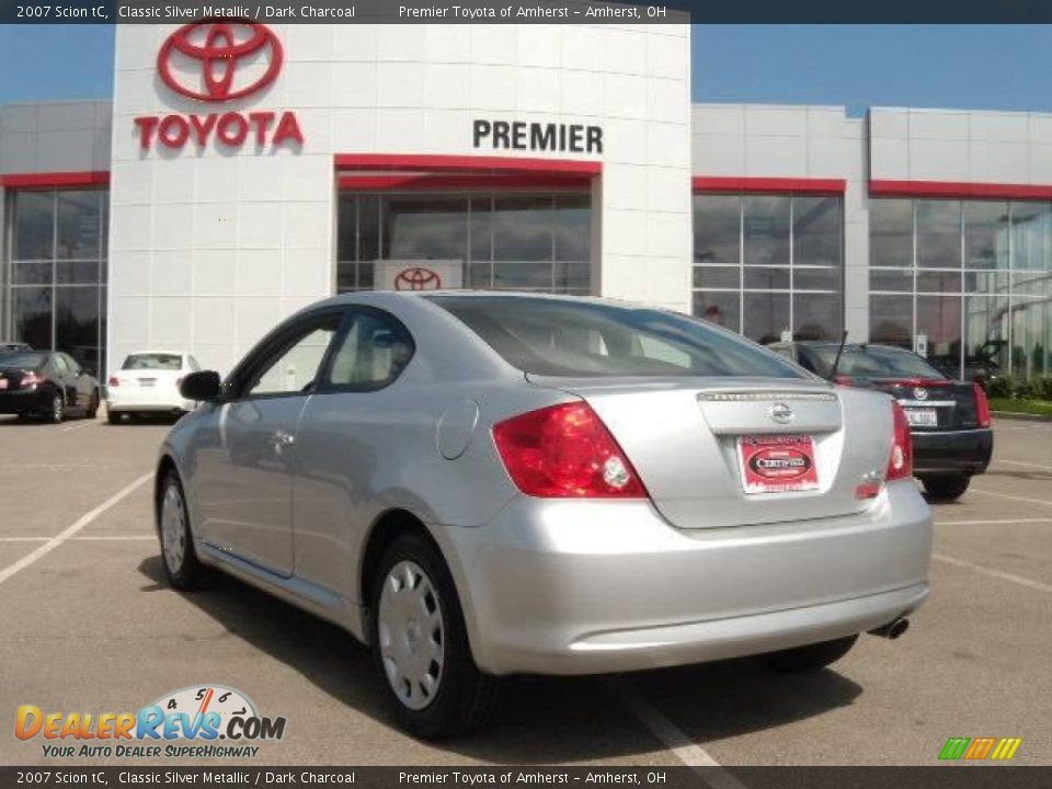 2007 Scion tC Classic Silver Metallic / Dark Charcoal Photo #3