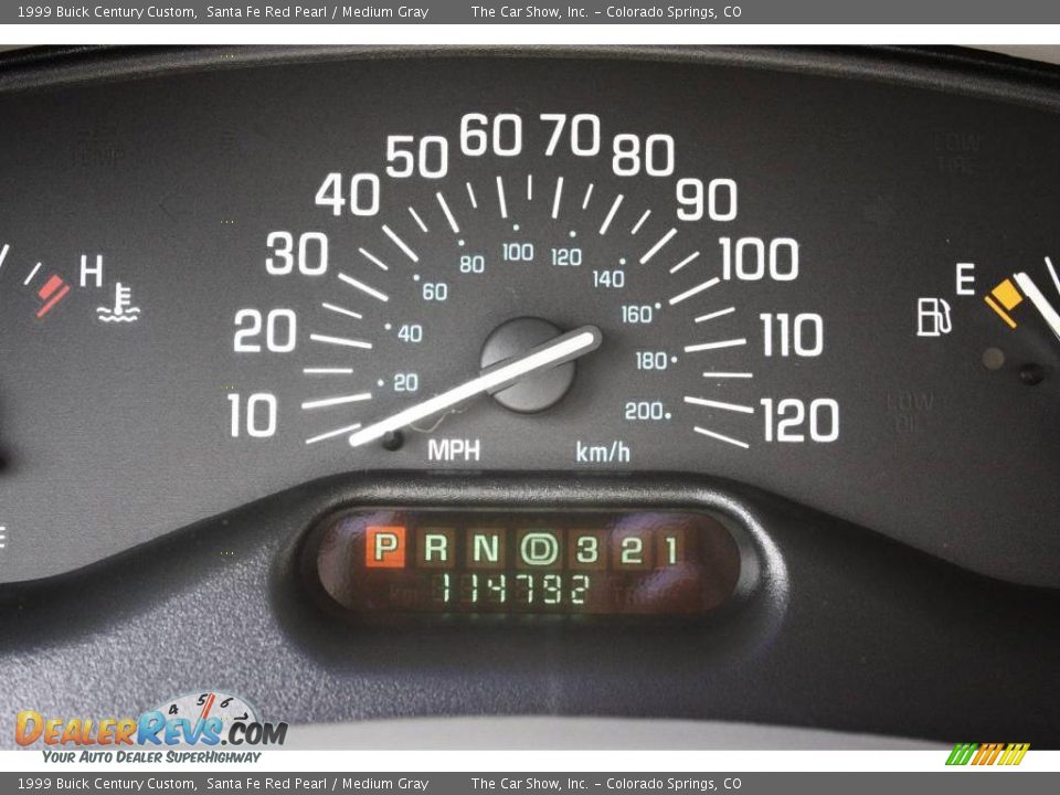 1999 Buick Century Custom Santa Fe Red Pearl / Medium Gray Photo #9