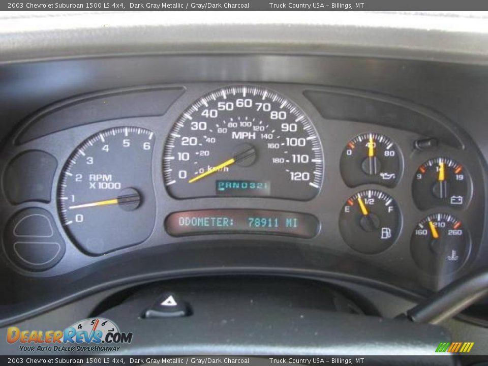 2003 Chevrolet Suburban 1500 LS 4x4 Dark Gray Metallic / Gray/Dark Charcoal Photo #13