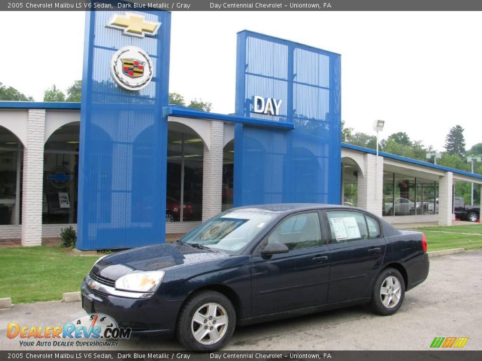 2005 Chevrolet Malibu LS V6 Sedan Dark Blue Metallic / Gray Photo #1