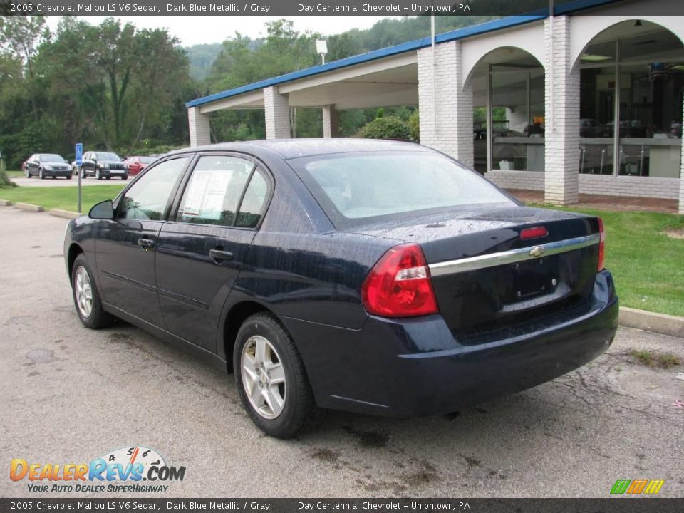 2005 Chevrolet Malibu LS V6 Sedan Dark Blue Metallic / Gray Photo #3