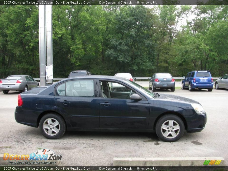 2005 Chevrolet Malibu LS V6 Sedan Dark Blue Metallic / Gray Photo #5