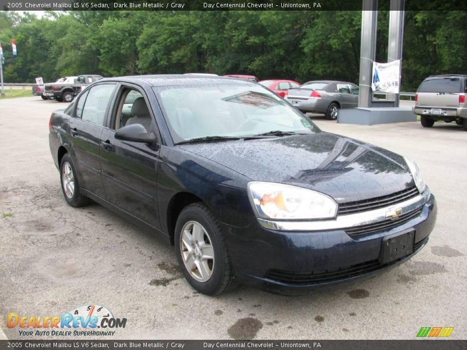 2005 Chevrolet Malibu LS V6 Sedan Dark Blue Metallic / Gray Photo #6