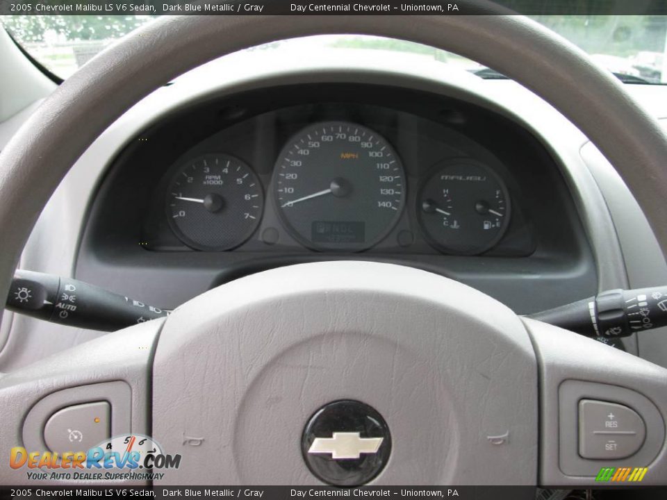 2005 Chevrolet Malibu LS V6 Sedan Dark Blue Metallic / Gray Photo #11