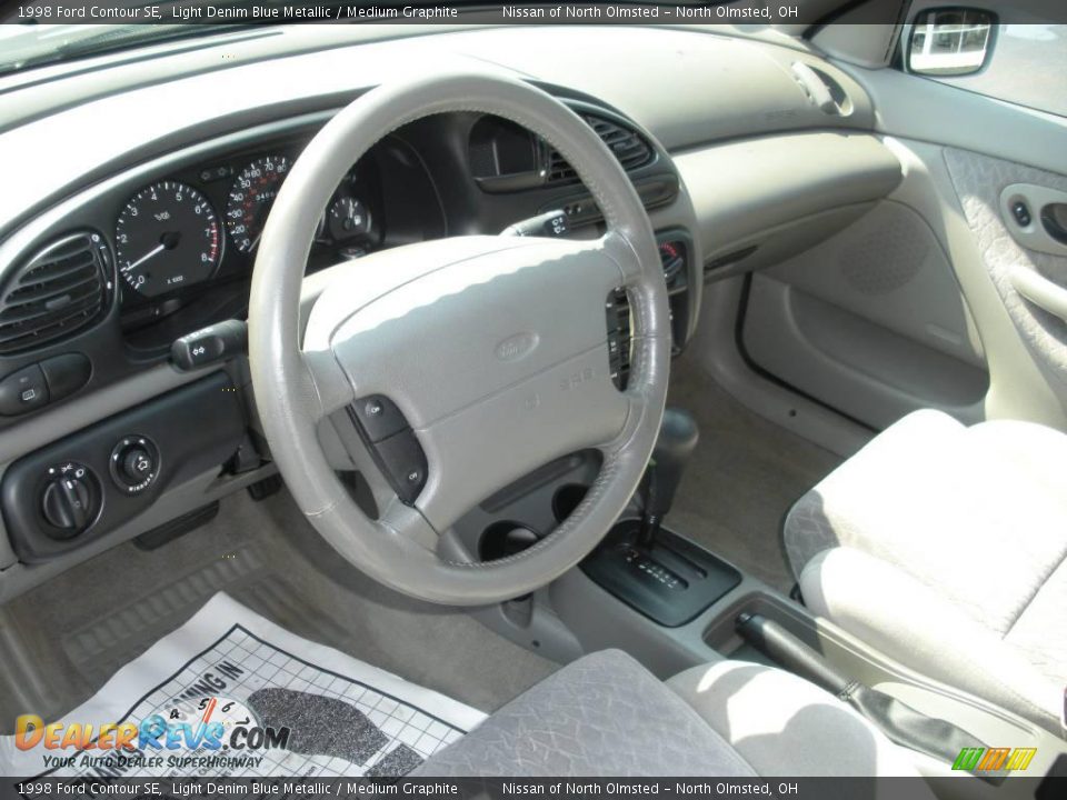 1998 Ford Contour SE Light Denim Blue Metallic / Medium Graphite Photo #13