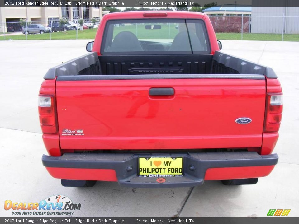 2002 Ford Ranger Edge Regular Cab Bright Red / Dark Graphite Photo #4