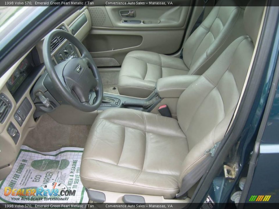 1998 Volvo S70 Emerald Green Pearl Metallic / Tan Photo #12