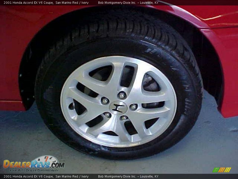 2001 Honda Accord EX V6 Coupe San Marino Red / Ivory Photo #5